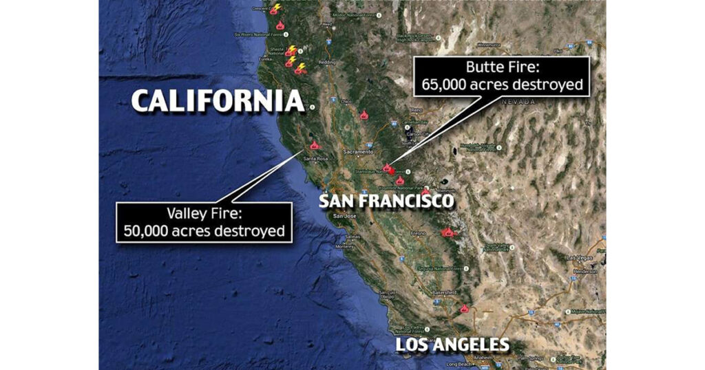 Wildfires Across California