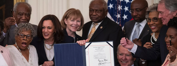 U.S. Juneteenth National Independence Day Act  Signed into Law